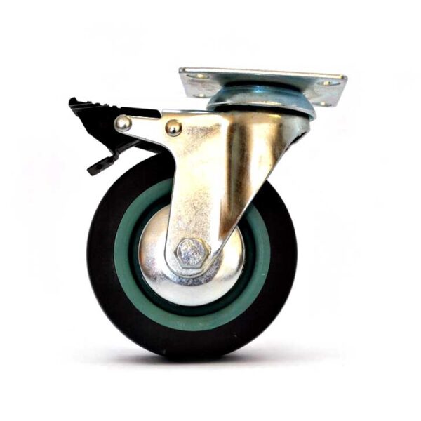 Thermoplastic Rubber Swivel Plate Brake Castor