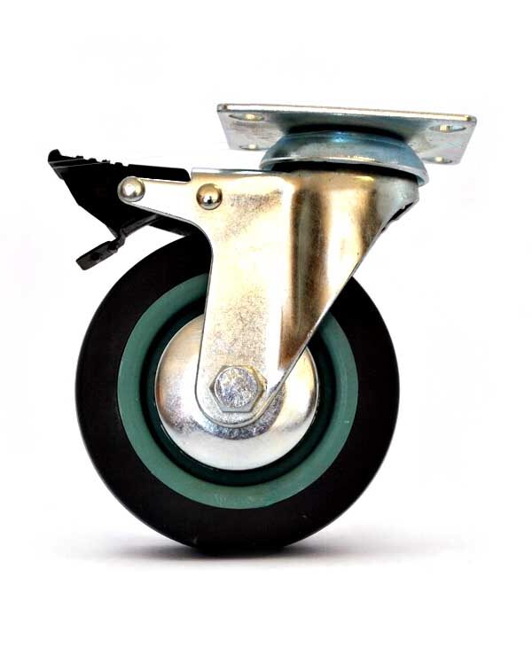 Thermoplastic Rubber Swivel Plate Brake Castor