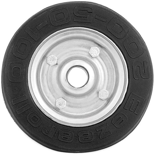 Black Rubber Split Disk Steel Wheel (No Bearing)