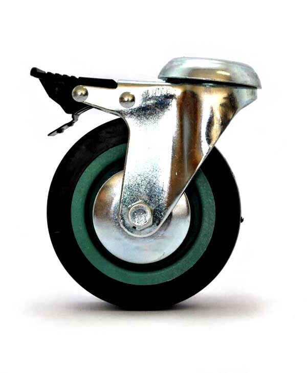 Thermoplastic Rubber Swivel Bolt Hole Brake Castor